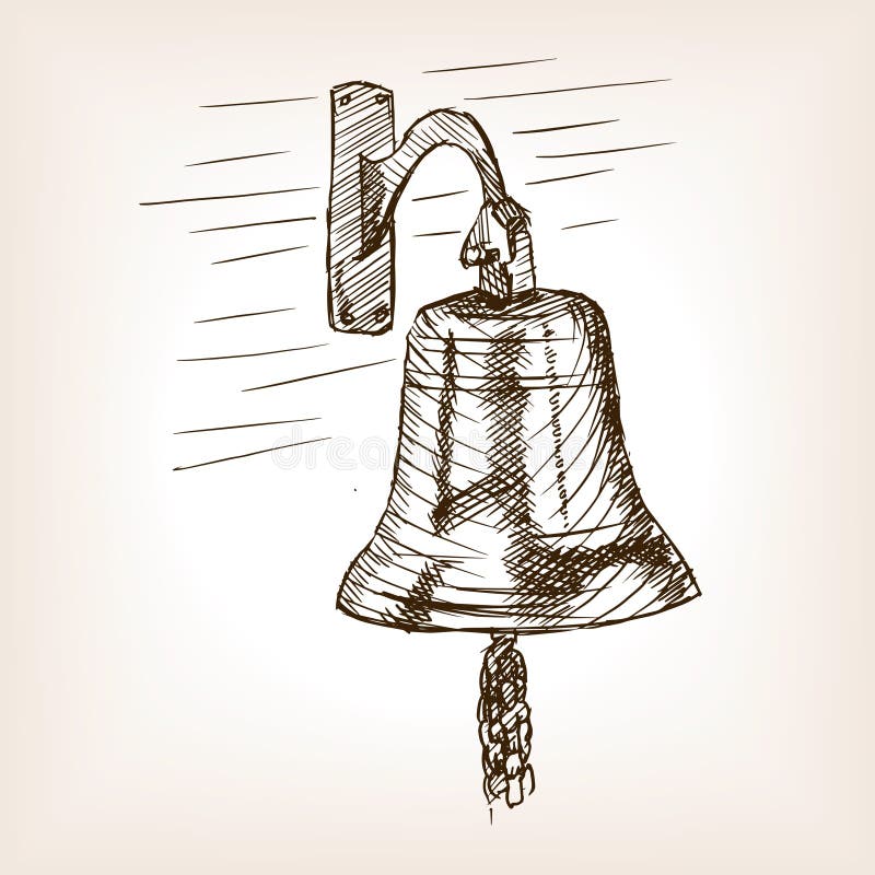 Ship Bell Sketch Style Vector Illustration Stock Vector Illustration