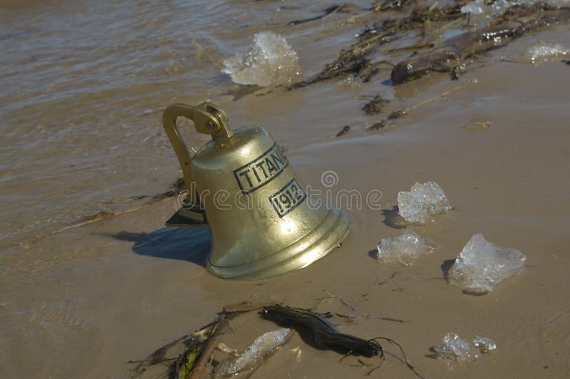 Ship bell of Titanic ship stock photo. Image of call 24349160