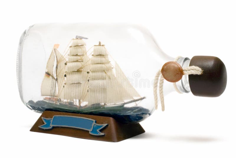 Ship in a Bottle stock photography
