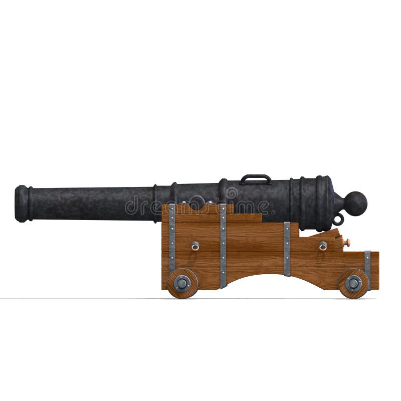 Ship cannon stock illustration