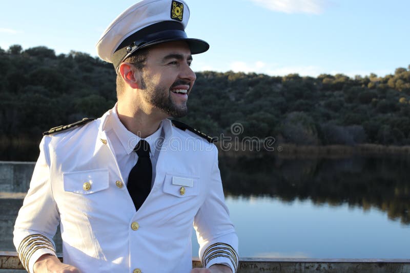 Ship Captain with Elegant Uniform Stock Image Image of authority