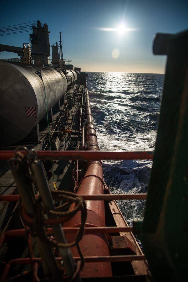 A ship with cargo in the sea. royalty free stock images A ship with cargo in the sea. royalty free stock images