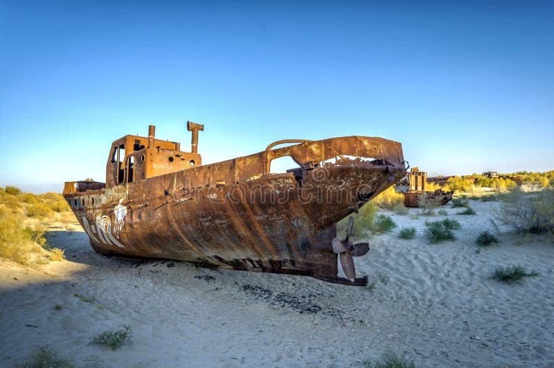 Ship cemetery, Aral Sea, Uzbekistan