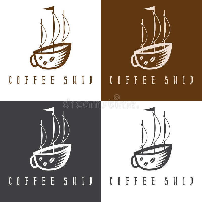 Coffee mug and boat stock vector. Illustration of history 24453656