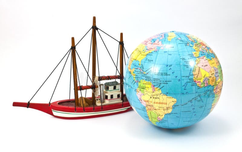 Ship and globe