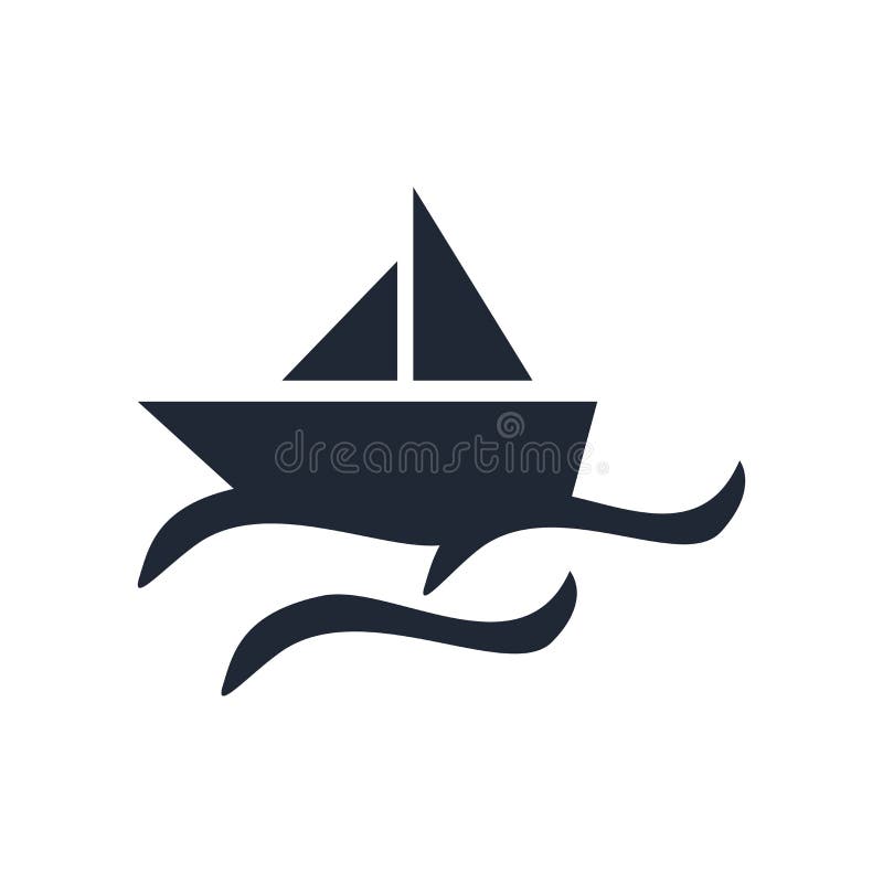 Ship icon vector sign and symbol isolated on white background, S stock illustration