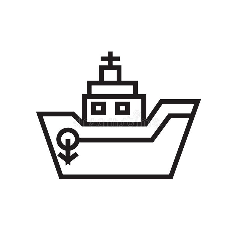 Ship icon vector sign and symbol isolated on white background, Ship logo concept royalty free illustration