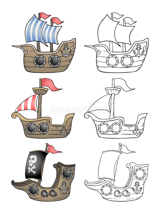 Ship illustration royalty free illustration