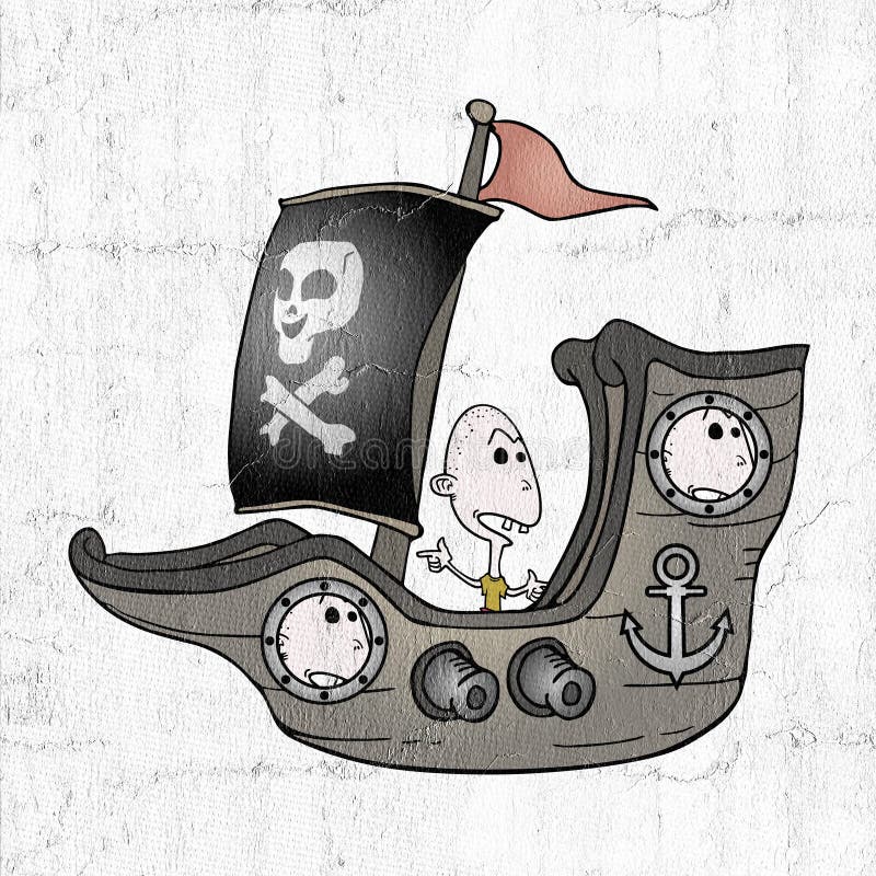 Ship illustration stock illustration