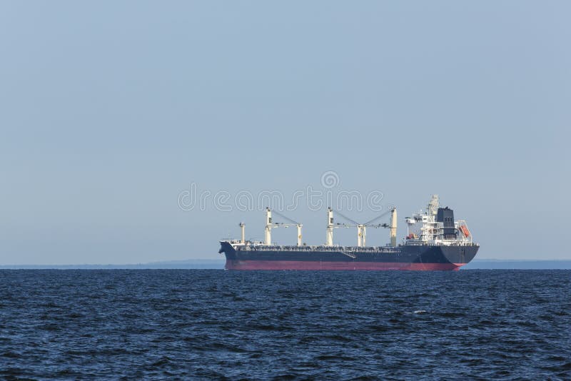 Ship on Lake Superior stock image. Image of industry 34156265