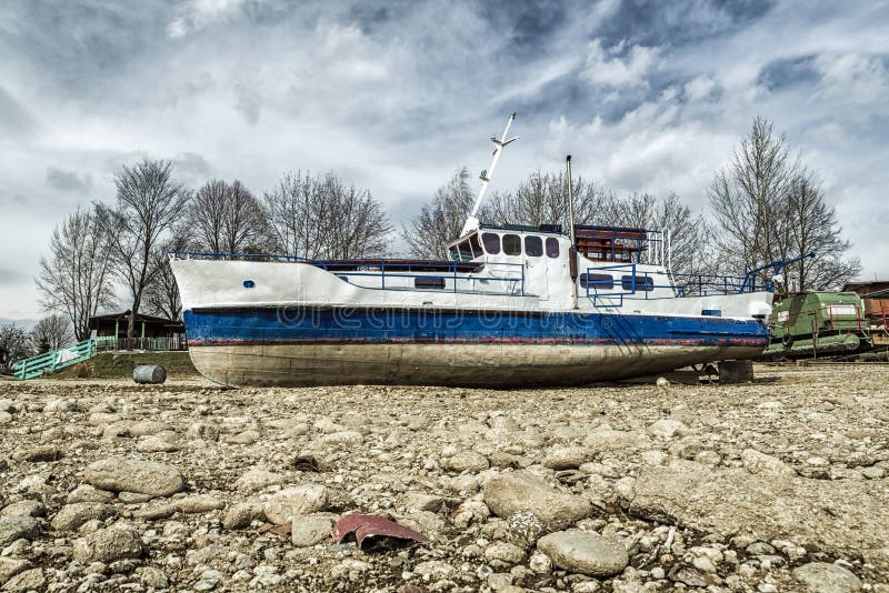 Ship on land