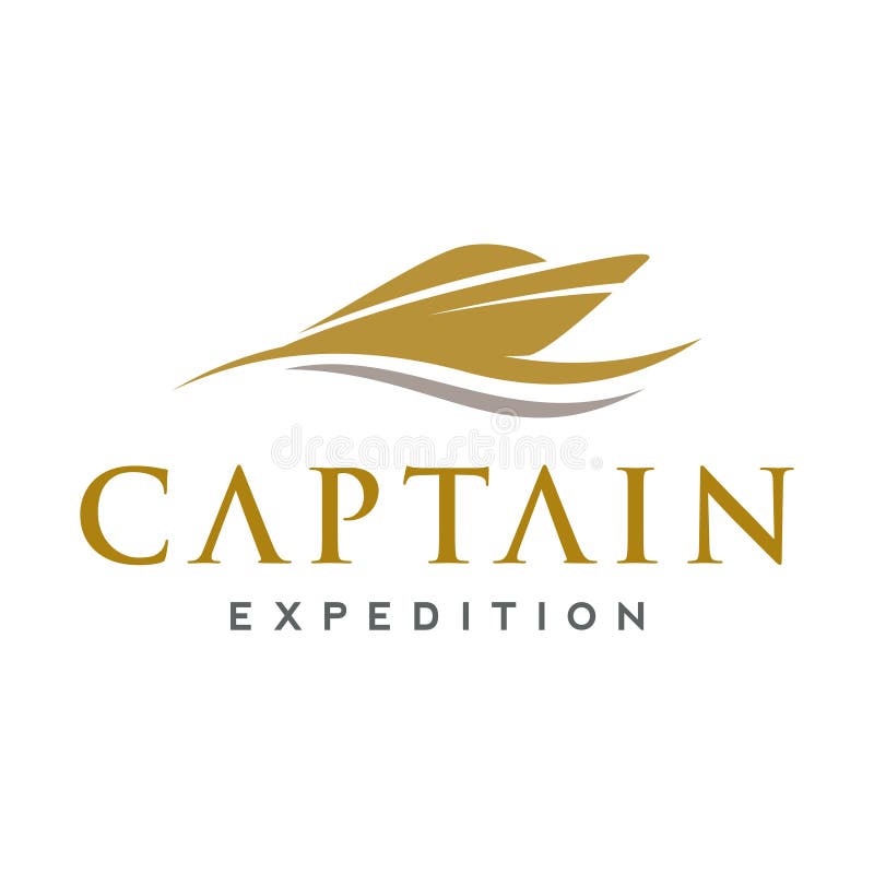 Ship and Cruise Logo Design stock illustration