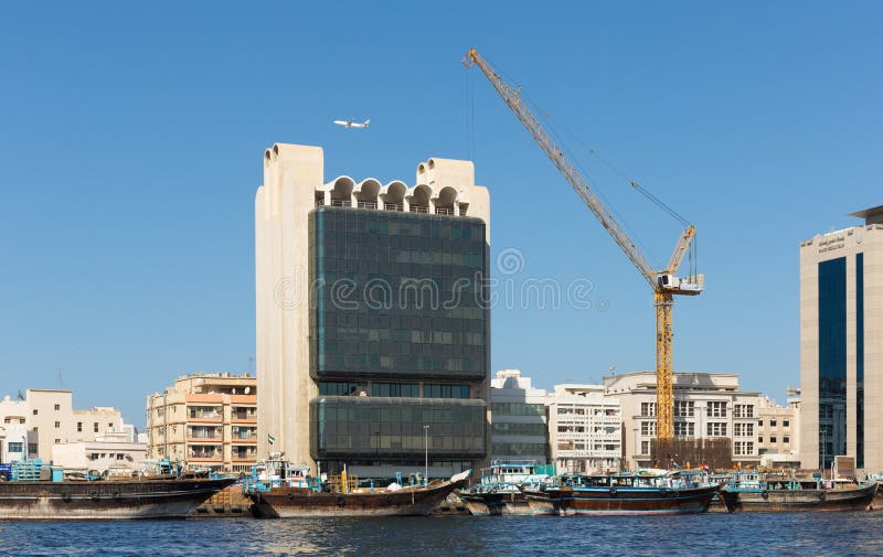 Ship in Port Saeed in Dubai, UAE Editorial Photography Image of