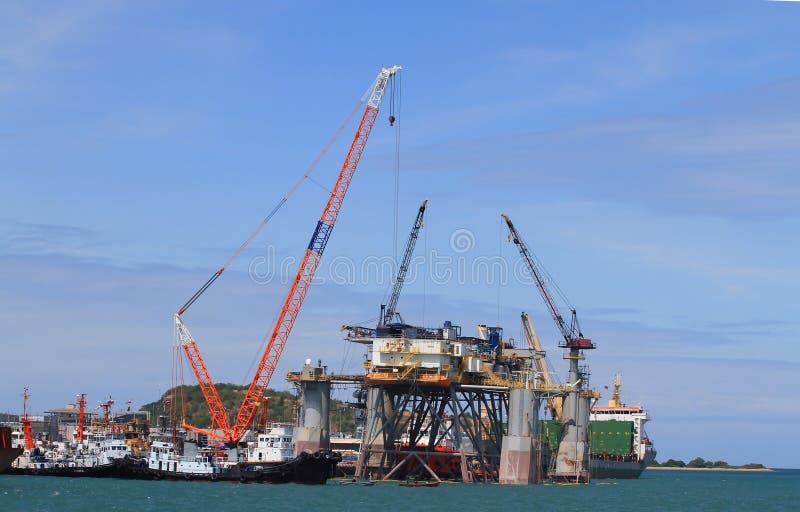 Ship for repairs dry dock