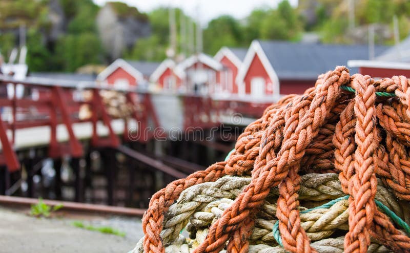 Ship rope in the fishing village