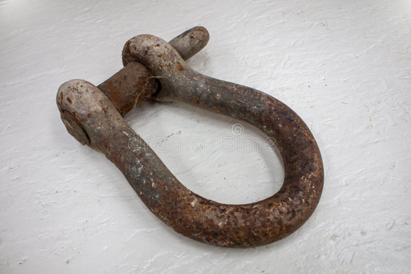 Ship Shackle Rusty Maritime Iron Bar Chain Loading Crane Hook Hauling Marine Stock Image Image