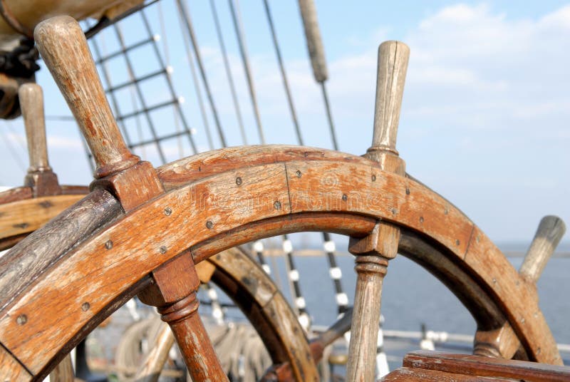 Ship steering wheel stock photo. Image of ancient, activity 9086004