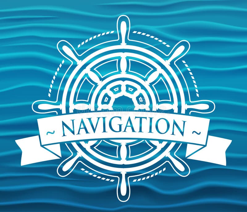 Ship steering wheel logo stock vector. Illustration of corporate 83870530