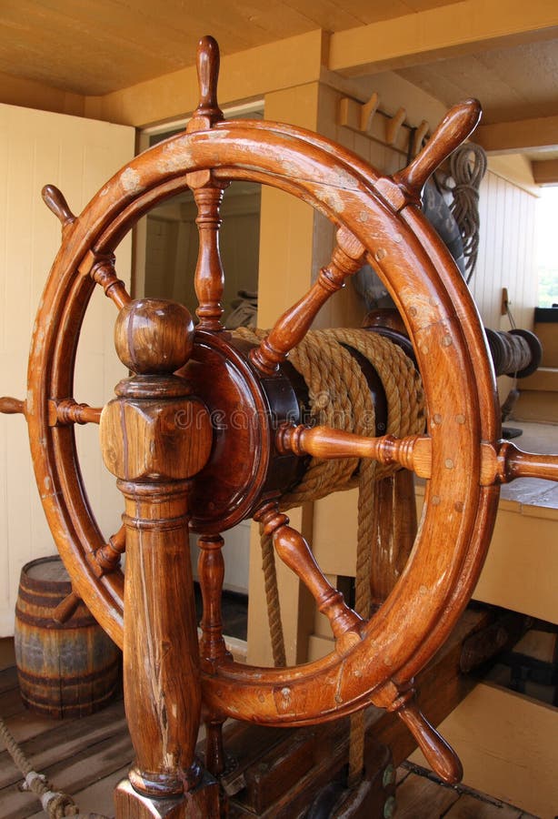 Ship wheel stock image
