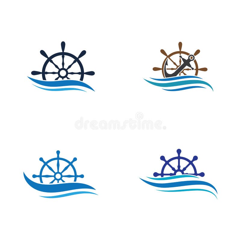 Ship Wheel Steering Symbol Vector Icon Stock Vector Illustration of