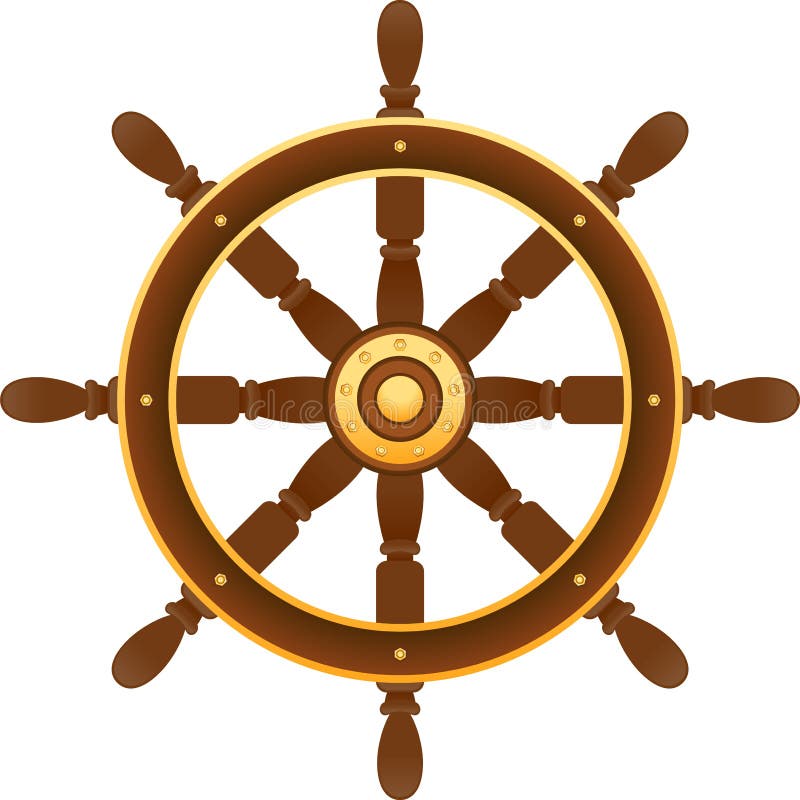Ship wheel stock vector. Illustration of sailor, wood 35763791