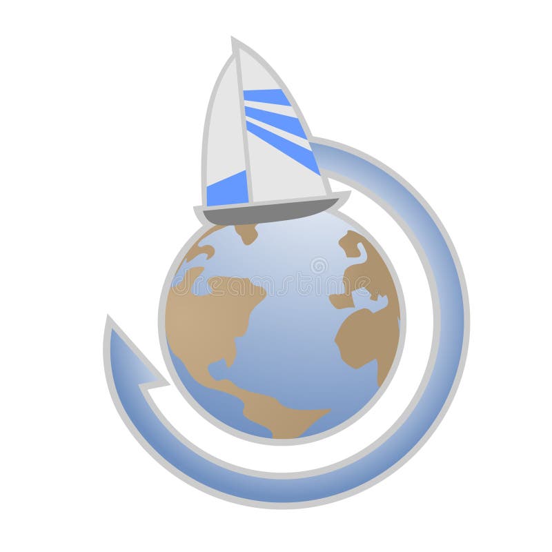 Ship world stock illustration