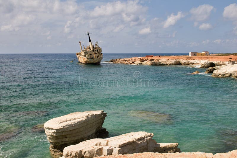 Ship wreck EDRO III in Cyprus