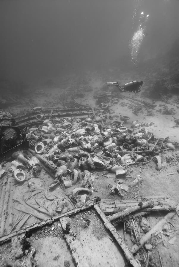 Ship Wreckage on the Ocean Floor. Stock Image Image of rubbish