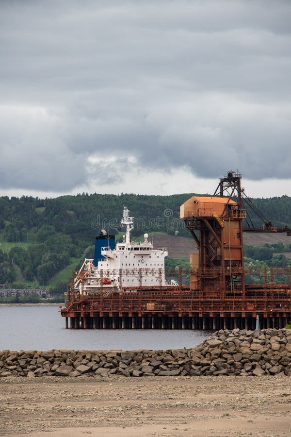 Ship in the yard at la Baie Quebec