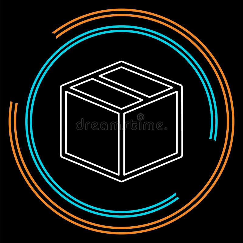 Shipping box icon, vector shipping box, storage royalty free illustration