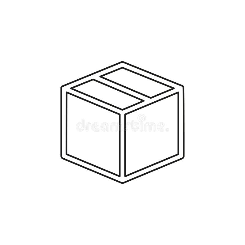 Shipping box icon, vector shipping box, storage royalty free illustration
