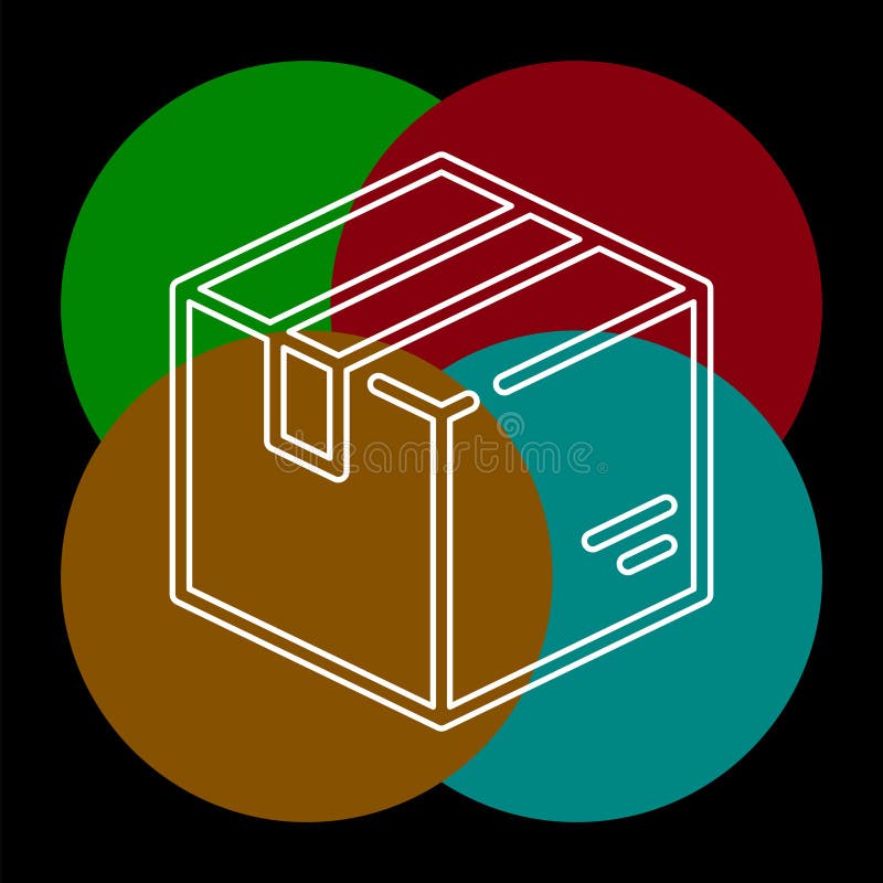 Shipping box vector icon royalty free illustration