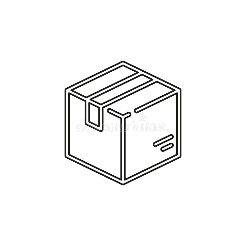 Shipping box vector icon royalty free illustration