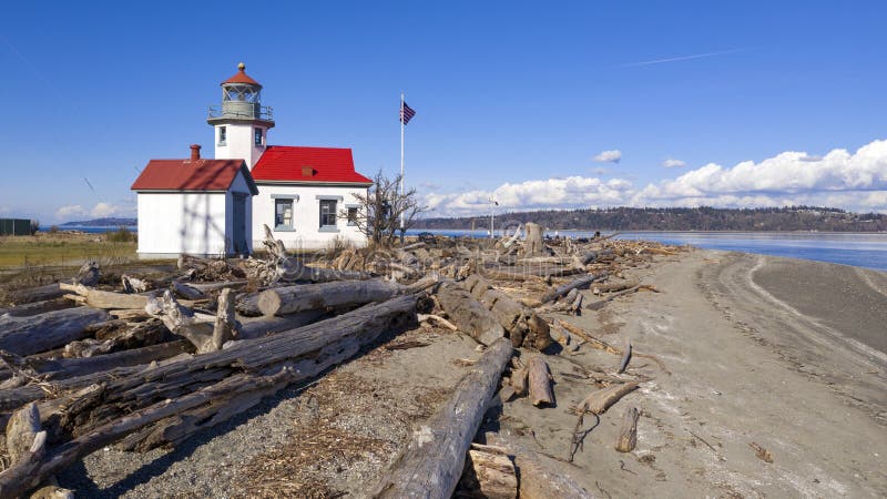 Shipping Channel Point Robinson Maury Island Lighthouse Puget Sound Washington