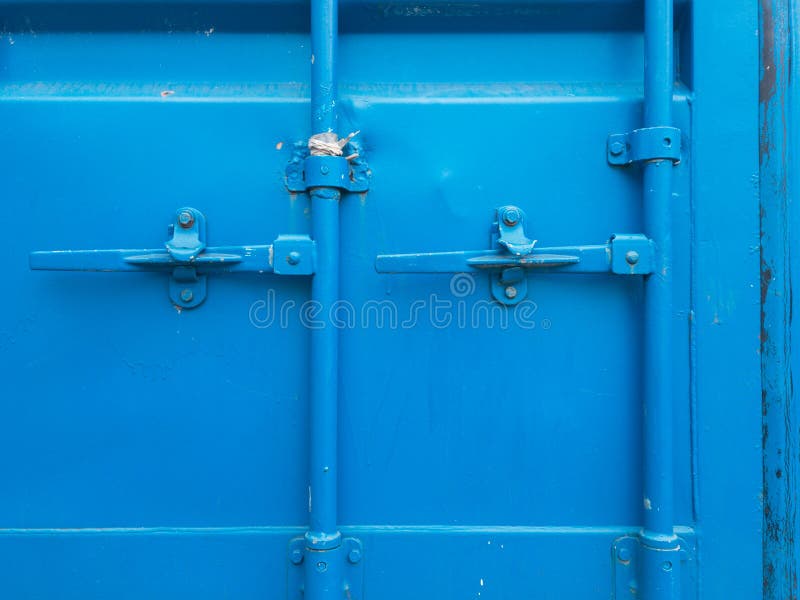 Shipping Container Door Lock Handle Stock Photo - Image of safety ...