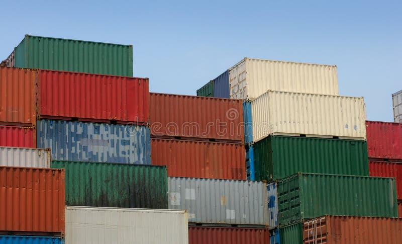 Shipping containers 2 stock images
