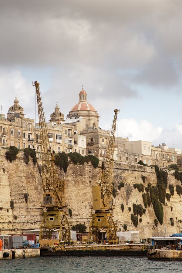 Malta, Grand Harbour and Cruise Ships Editorial Photography Image of luxury, crane 26876222