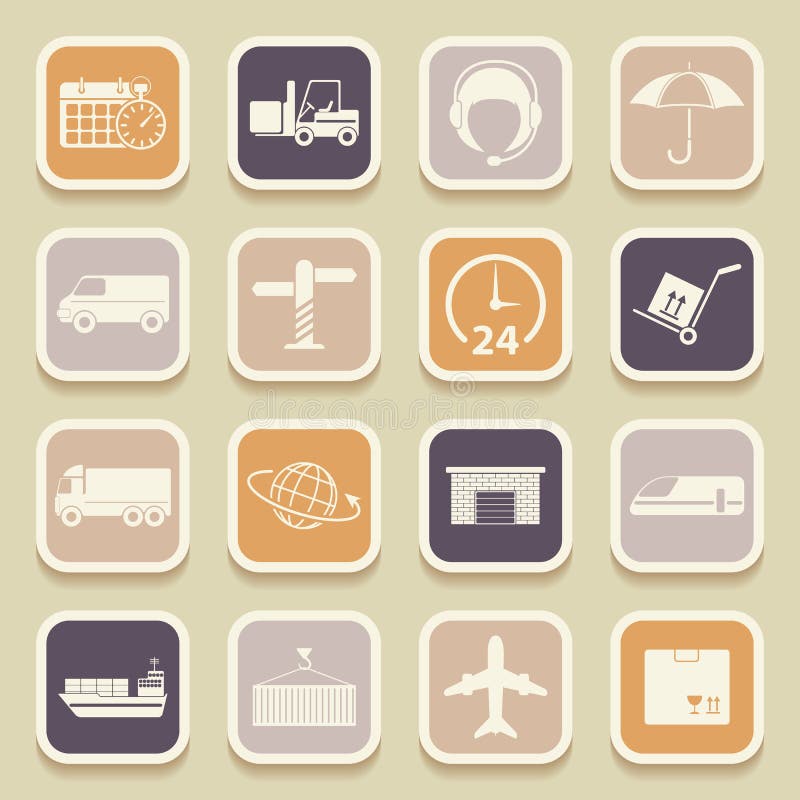 Shipping, logistics universal icons