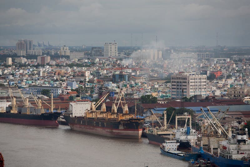 Shipping Saigon River Vietnam