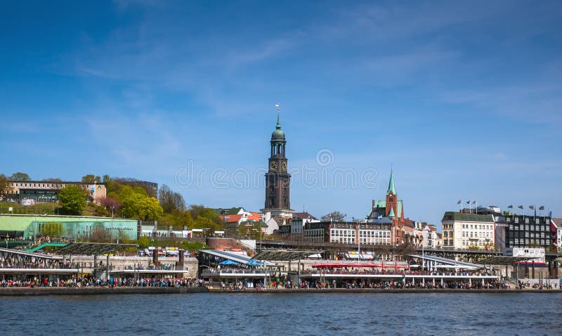 Ships at Hamburg harbor