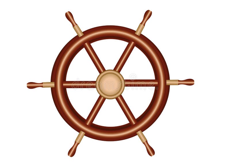 Ships Steering Wheel Illustration Stock Vector Illustration of
