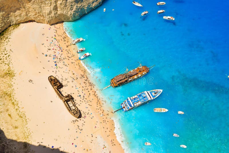 Shipwreck Bay, Zakynthos Island, Greece. Stock Image - Image of holiday ...