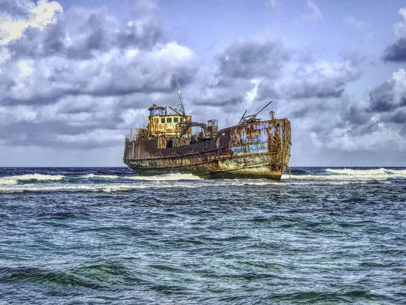 Shipwreck w San Andres, Kolumbia fotografia stock Shipwreck w San Andres, Kolumbia fotografia stock