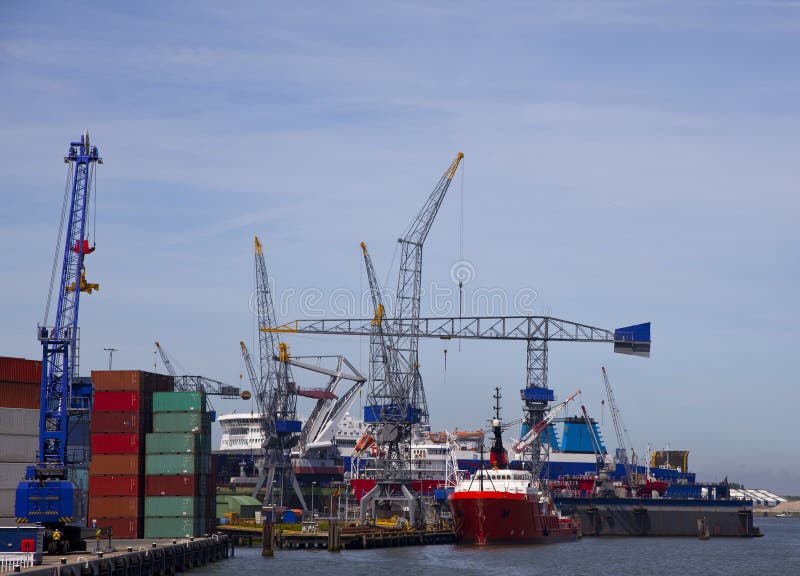 Samson and Goliath. Famous Shipyard Cranes in Belfast Editorial