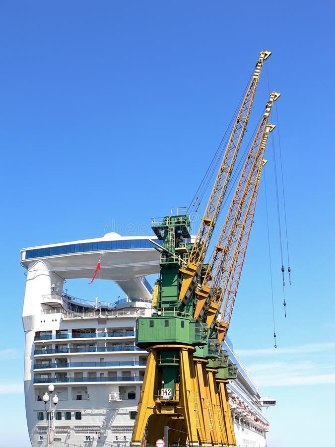 Shipyard cranes