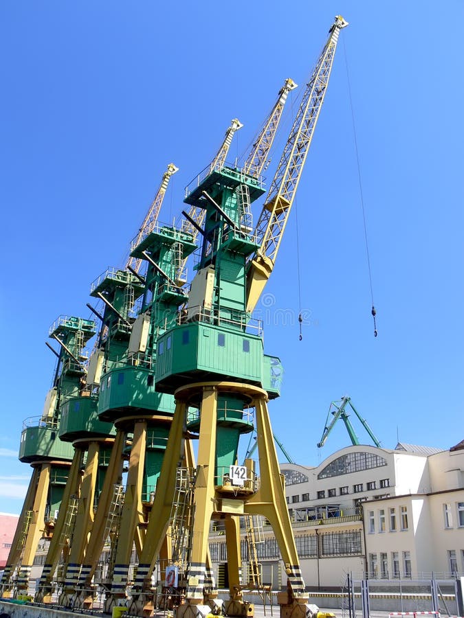 Shipyard cranes