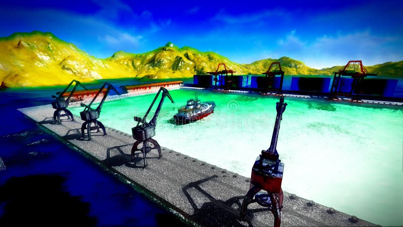 Shipyard stock image. Image of harbour, industry, crane - 50414965