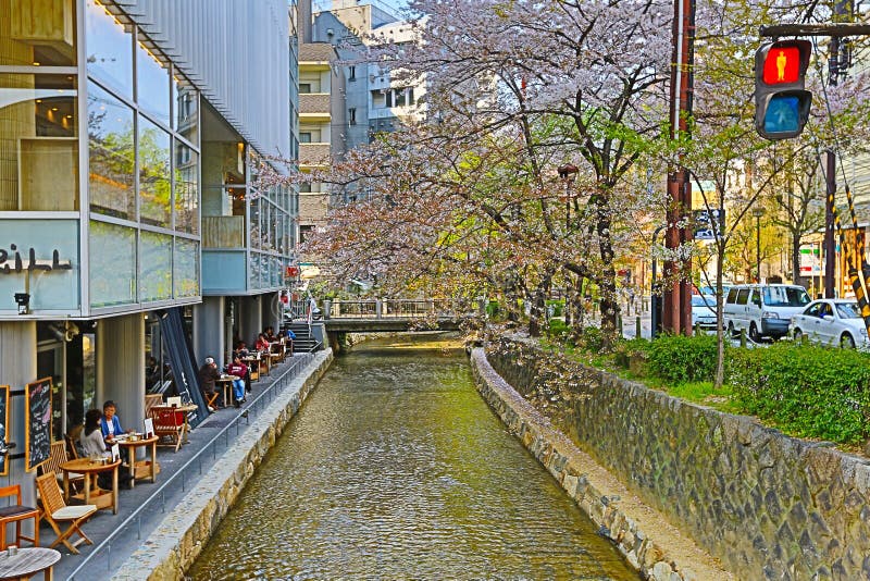 Shirakawa-minami Dori In Kyoto, Japan Editorial Stock 
