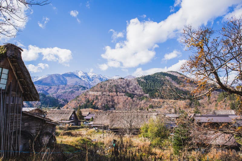 Shirakawa идет стоковая фотография