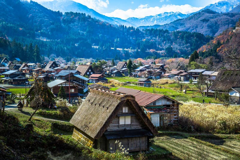 Shirakawa идет стоковое изображение